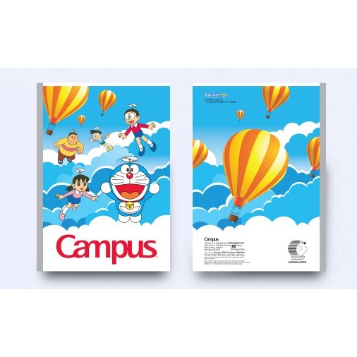 Tập 5 quyển vở 4 Ô Ly 80 Trang CAMPUS Doraemon Sky