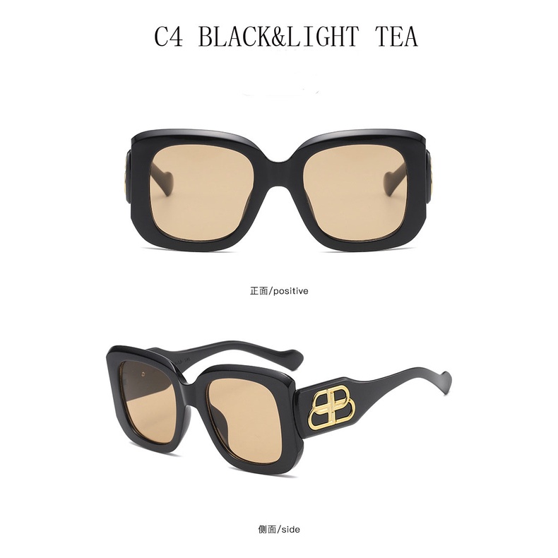 Kính râm gọng chữ nhật lớn phong cách Hàn Quốc cổ điển sành điệu cho nam nữ