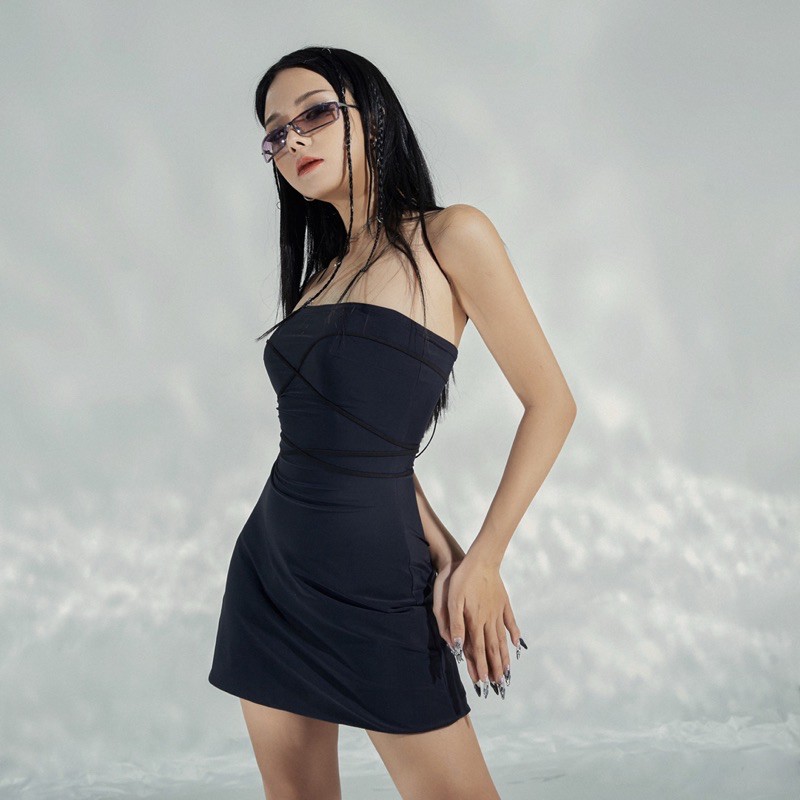 Đầm thun đen có mút ngực | BigBuy360 - bigbuy360.vn