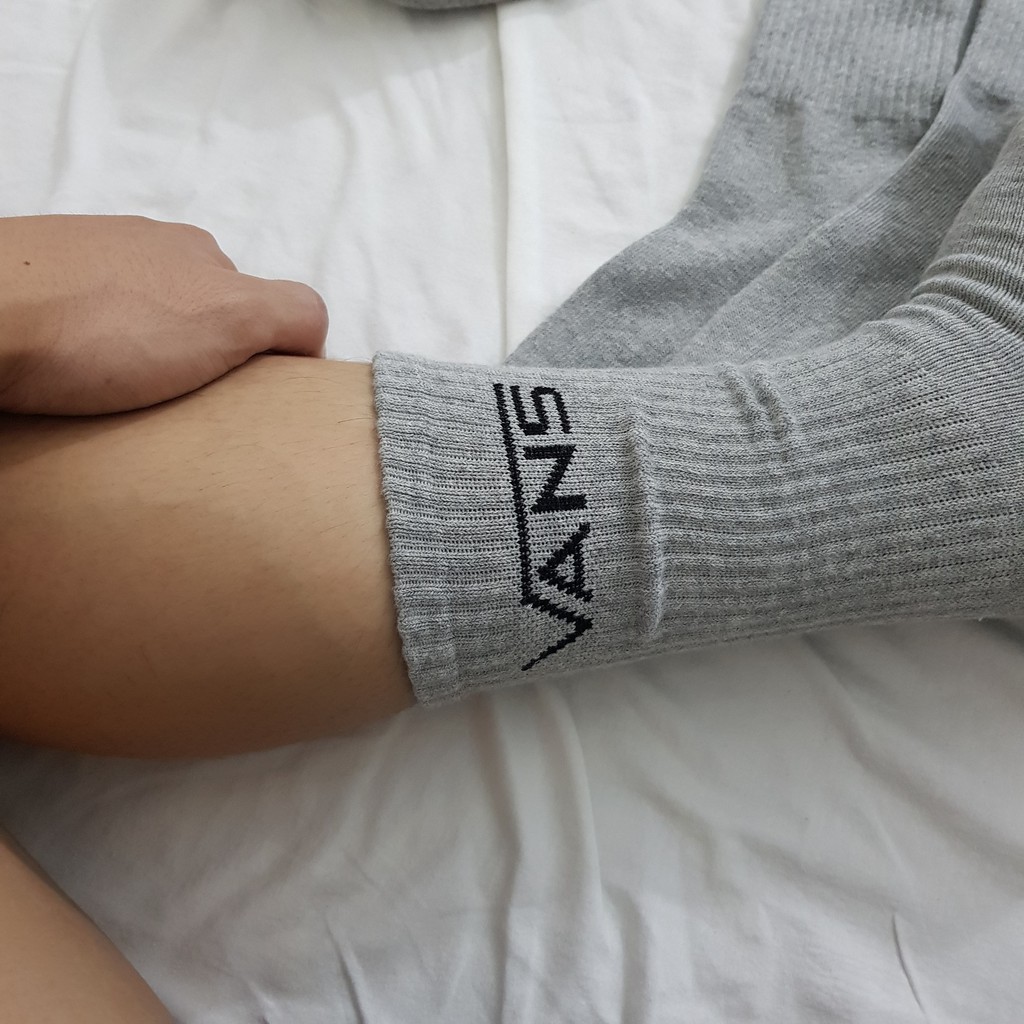 Tất thể thao cao cổ Vans Xám - Free ship + Quà tặng Loved socks by TatsTats.vn