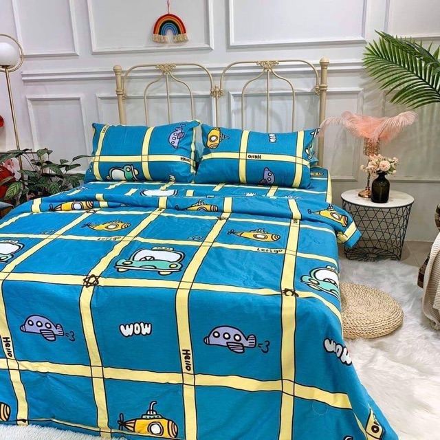 Set Ga gối kèm Chăn hè (mền), 100% Cotton.