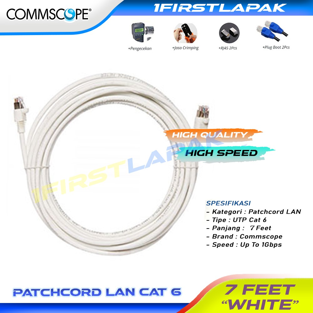 Dây Cáp Nối Mạng Cat6 7 Feet Ftp Utp Cat 6 7ft Amp Commscope Cat6 Utp