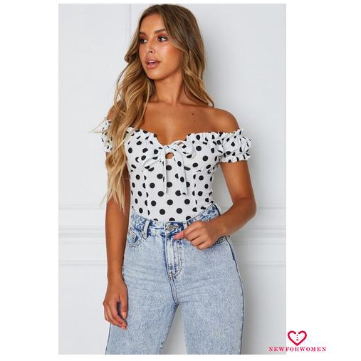 Bodysuit Ngắn Tay Trễ Vai Phong Cách Quyến Rũ Dành Cho Nữ | BigBuy360 - bigbuy360.vn