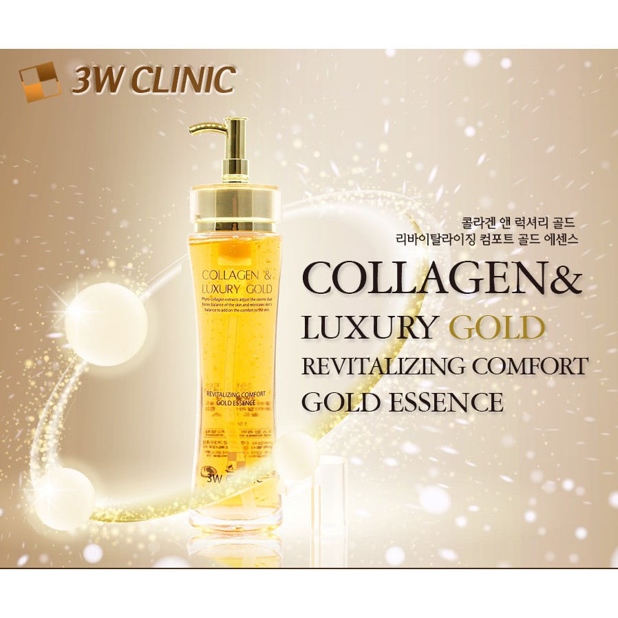 [Mẫu mới] Tinh Chất Dưỡng Da 3W Clinic Collagen & Luxury Gold 150ml