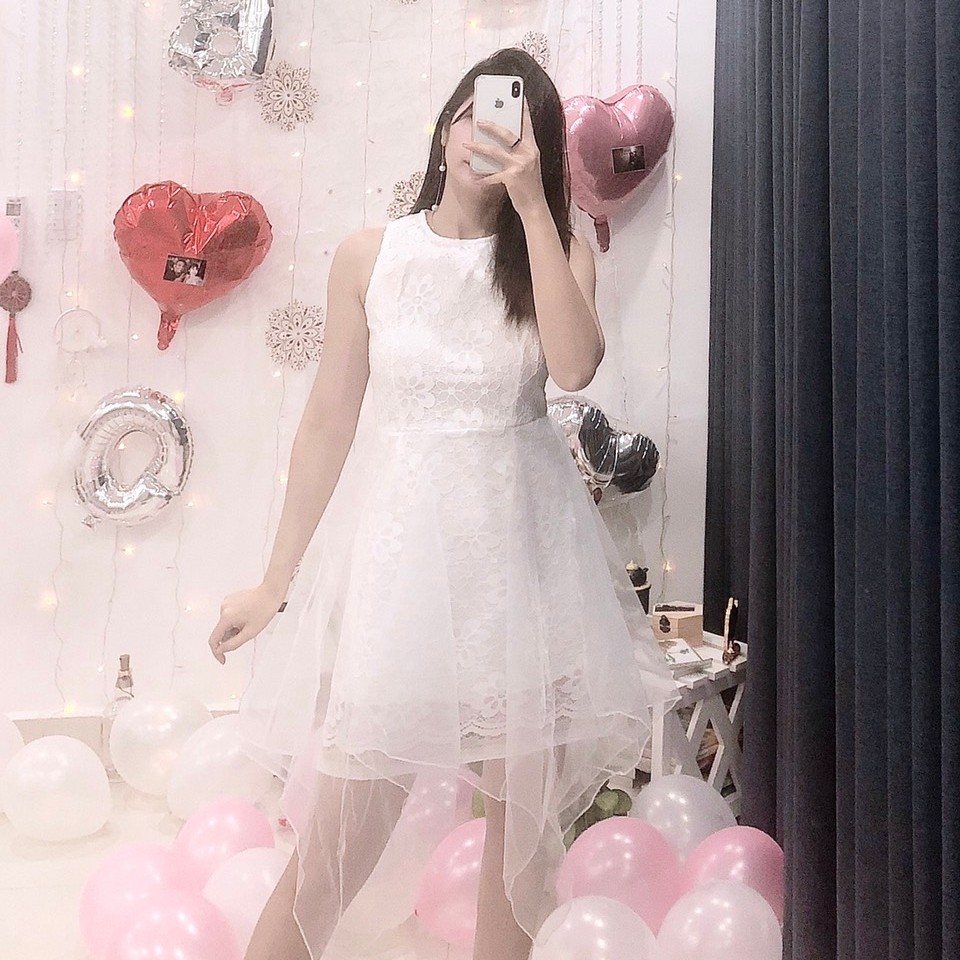 Đầm dự tiệc ren phối lưới sang trọng | BigBuy360 - bigbuy360.vn