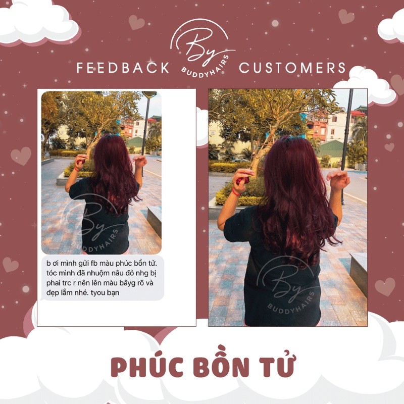 Thuốc nhuộm tóc Phúc bồn tử không tẩy buddyhairs | BigBuy360 - bigbuy360.vn