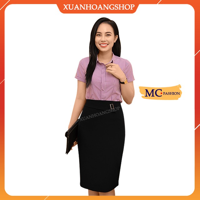 Chân Váy Công Sở Nữ Đẹp, Kiểu Dáng Bút Chì, Dài Qua Gối, Xẻ Tà Sau, Màu Đen, Mc Fashion Cv0466 | BigBuy360 - bigbuy360.vn
