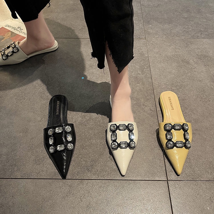 Dép Bít Mũi Nhọn Đế Bằng Thời Trang Mùa Hè Hàng Mới 2022