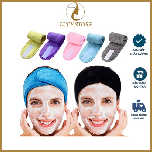 Băng đô quấn tóc quấn đầu dùng trong spa cá nhân, băng đô dán vải mềm - lucy store thiết bị vật tư spa