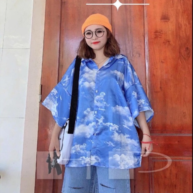 [Mã WASTUP giảm 10% tối đa 30K đơn 99K] Sơmi xanh đám mây HUSN865