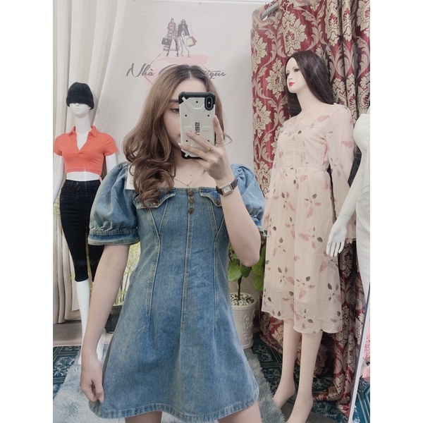 Váy jens cổ u tay phồng[hàng sẳn] | BigBuy360 - bigbuy360.vn