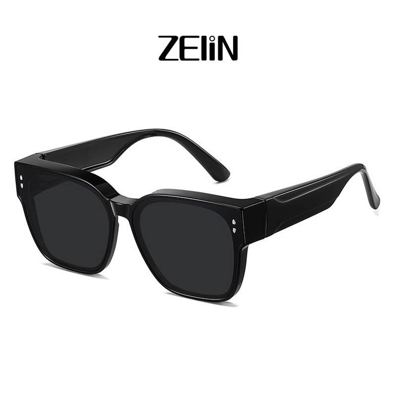 Kính râm phân cực ZEliN TR7520 độ nét cao có thể đeo chồng kính cận thời trang