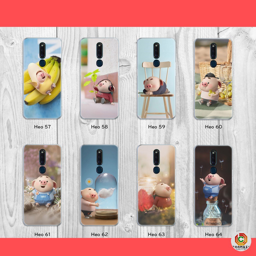 Ốp lưng in hình oppo F11 pro mẫu heo dễ thương
