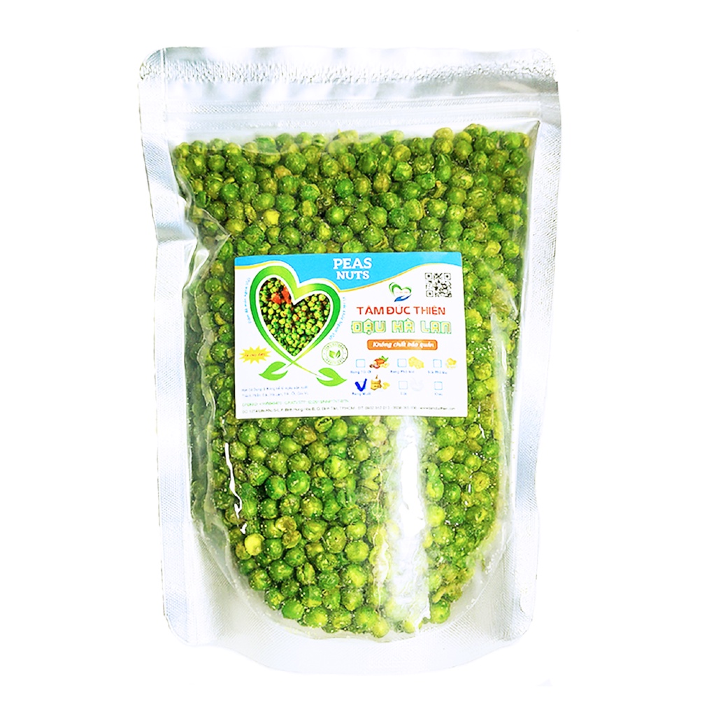Combo 3 Túi Zip: đậu phộng da cá cốt dừa 500GR đậu hà lan rang muối 500gr bim bim que hà lan 335GR Tâm Đức Thiện