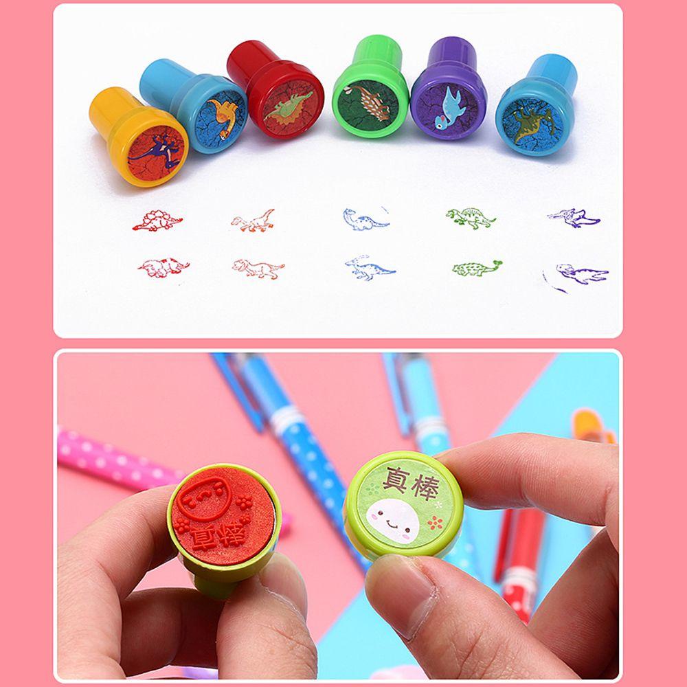 YEW 10pcs/Set Christmas Kids Seal DIY Scrapbooking Stamper Toy Stamper NEW Animals Dinosaur Children Cartoon