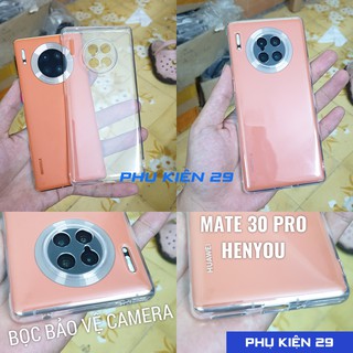 [Huawei Mate 30 Pro] Ốp lưng silicon dẻo trong bọc camera cao cấp Henyou