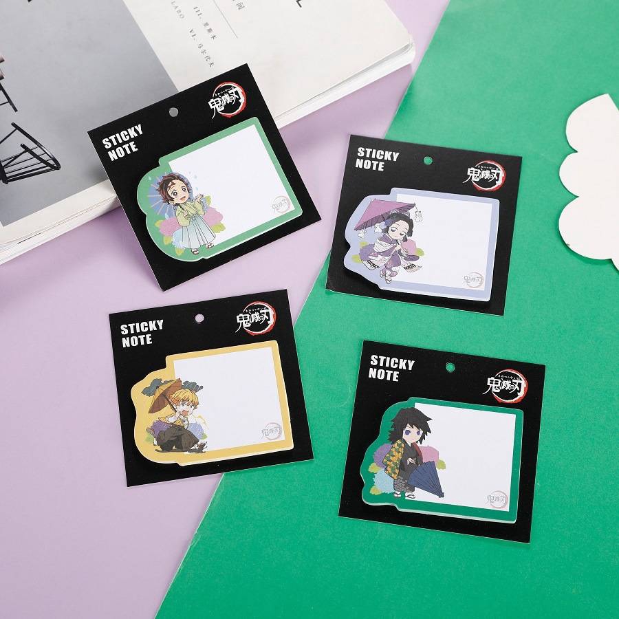 Giấy ghi chú Note Bookmark dễ thương GIÁ SỈ - Những mẫu ghi chú ĐẸP nhất Anime Demon Slayer Kimetsu No Yaiba Kamado Tanjirou Stiker Memo Pads Sticky Notes