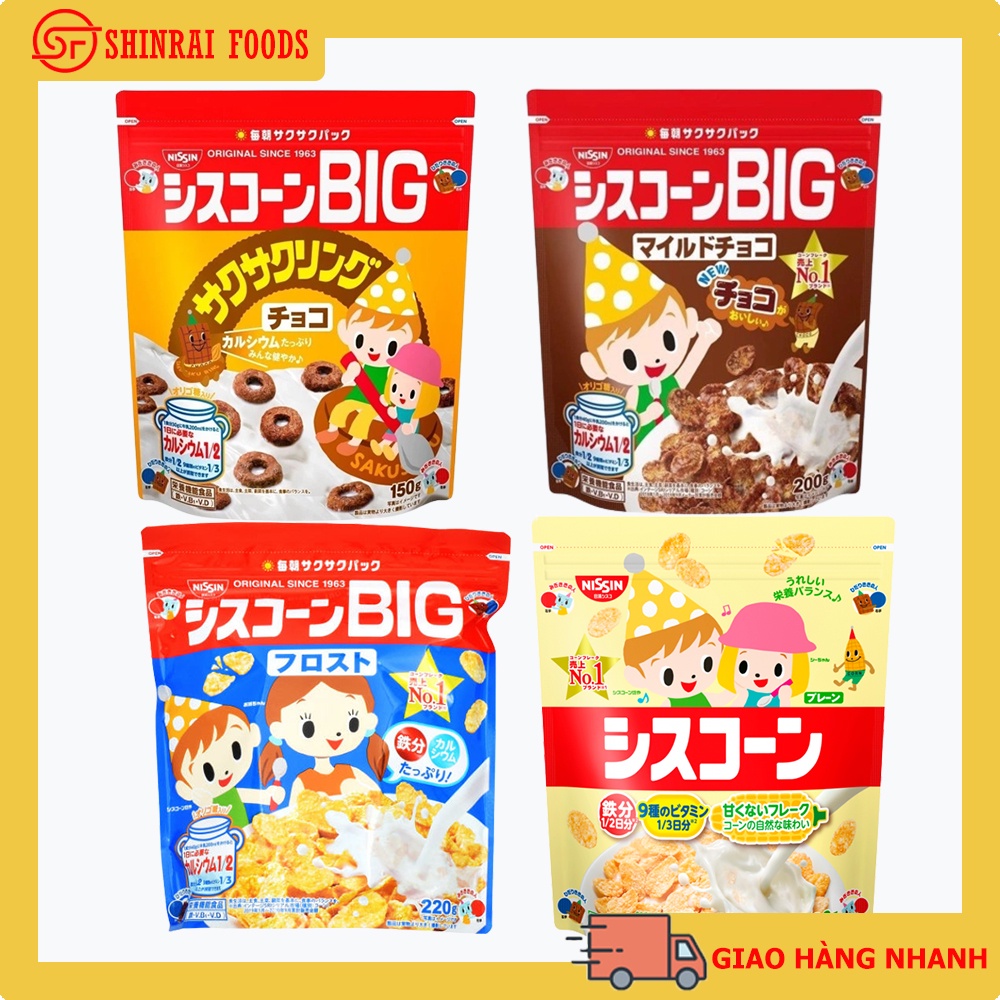 Ngũ cốc dinh dưỡng Nissan Nhật Bản, ngũ cốc cho bé sẵn 3 vị.