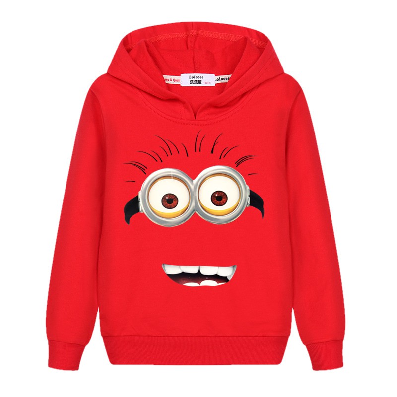 Áo Nỉ Bo Gấu Dài Tay In Hình Minions Cho Bé Trai