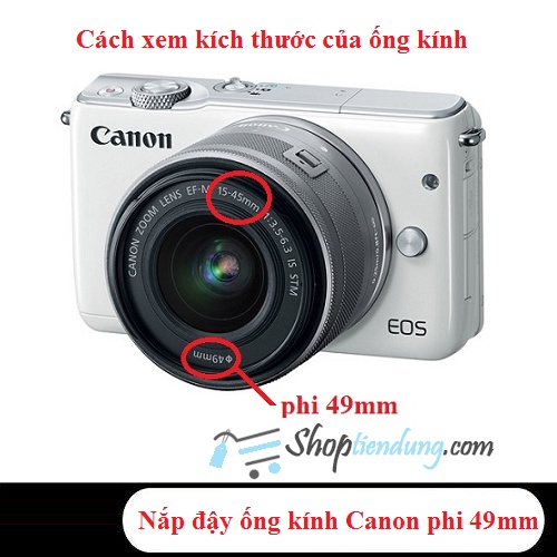 Nắp đậy ống kính 15-45mm phi 49mm cho máy Canon EOS M10 M5 M6 M50 M100