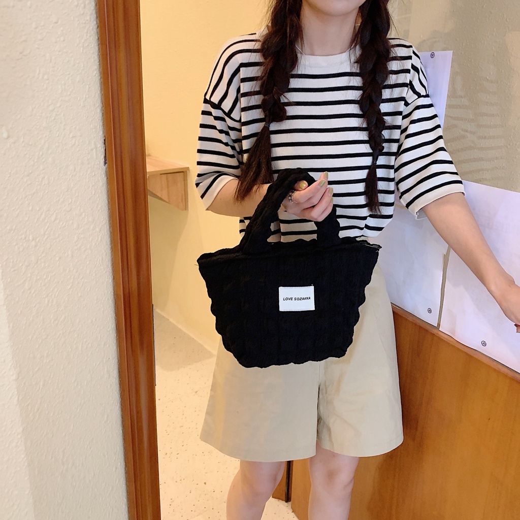 Túi Đựng Hộp Cơm Trưa In Họa Tiết Thời Trang Xinh Xắn Cho Nữ