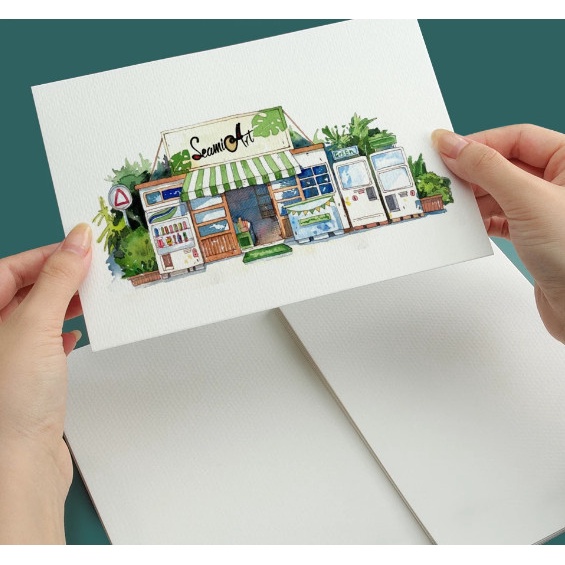 Giấy vẽ màu nước định lượng 200gsm combo 50 tờ