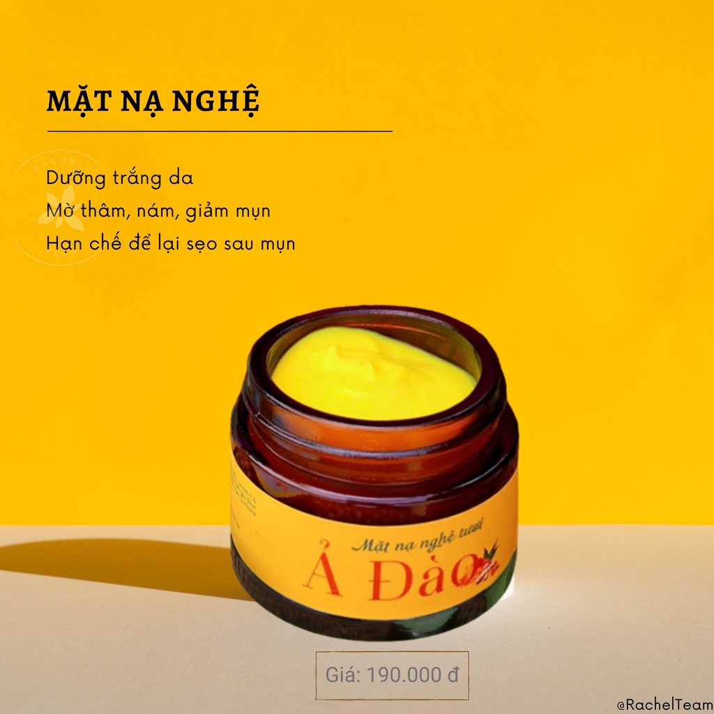 Mặt Nạ Nghệ Tươi Ả Đào (CAO TINH NGHỆ) Mộc Nhan giúp da trắng hồng, hết thâm mụn, nám