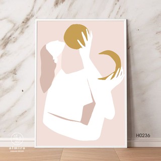 Tranh Cô Gái trừu tượng pastel trang trí nội thất phòng - [H023]