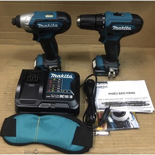 Combo Bộ Máy Khoan Vặn Vít dùng pin Makita CLX224S (12V)Có chổi than