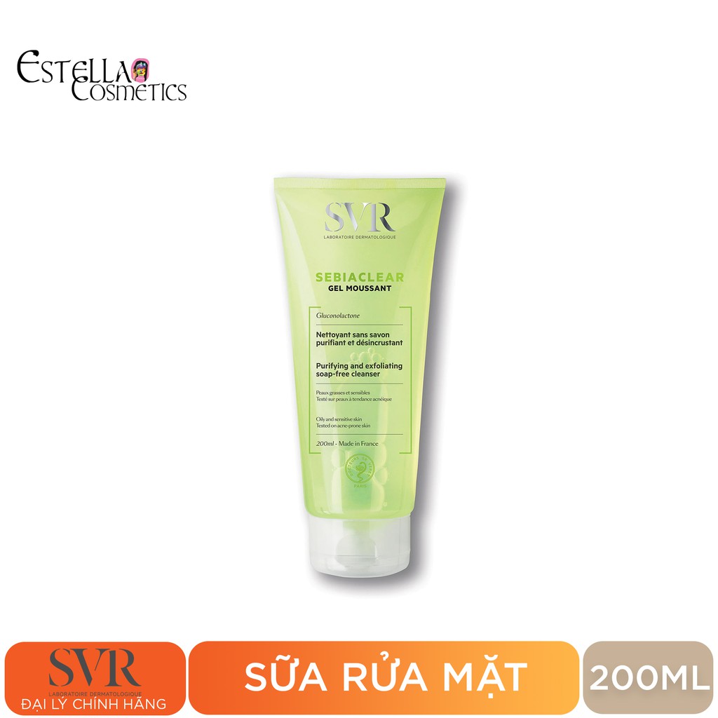 Gel Rửa Mặt Dành Cho Da Nhạy Cảm SVR SEBIACLEAR Gel Moussant