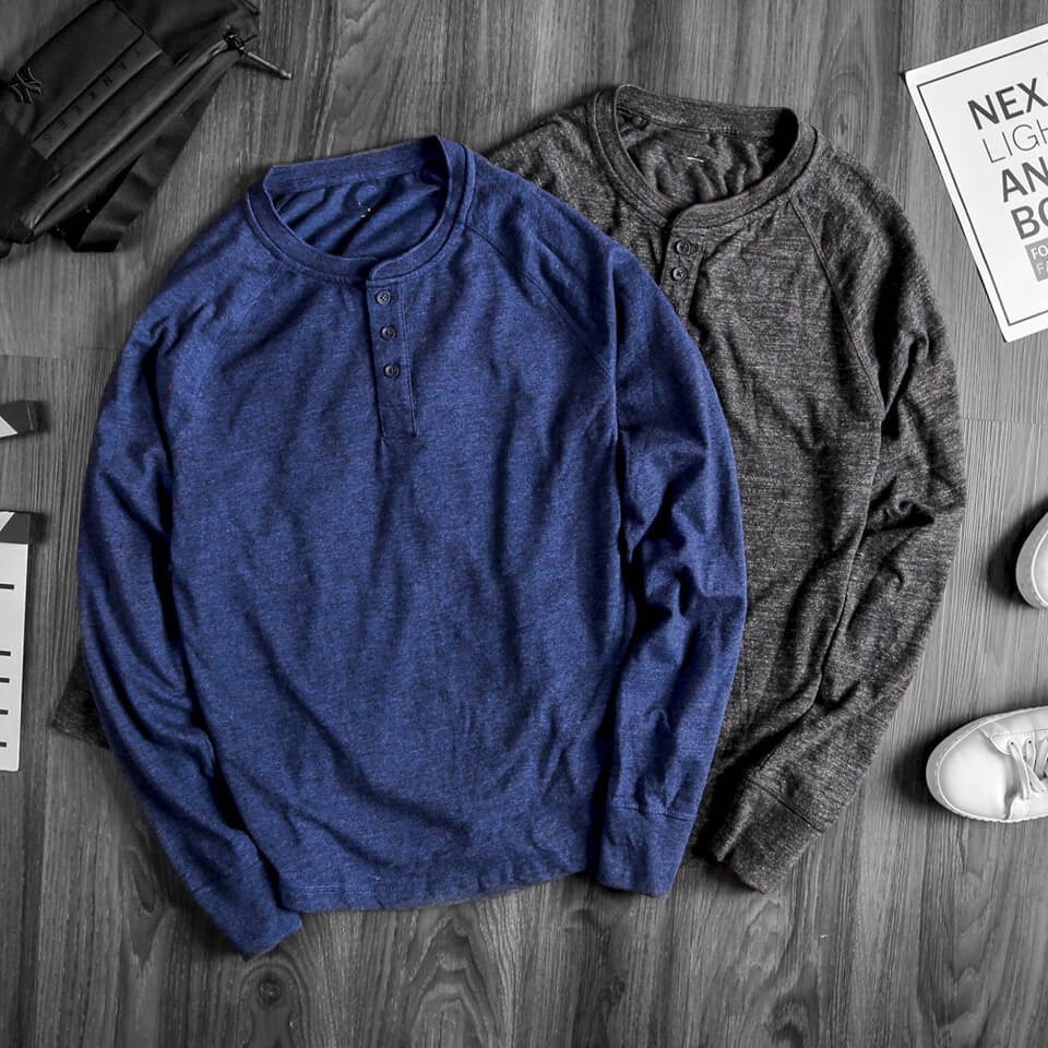 Áo thun nỉ Henley Gap tay dài