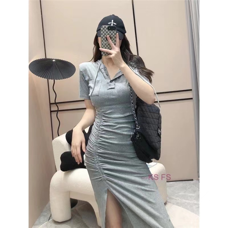 Đầm Lưng Cao Dáng Ôm Xẻ Tà Thời Trang Mùa Hè Cho Nữ