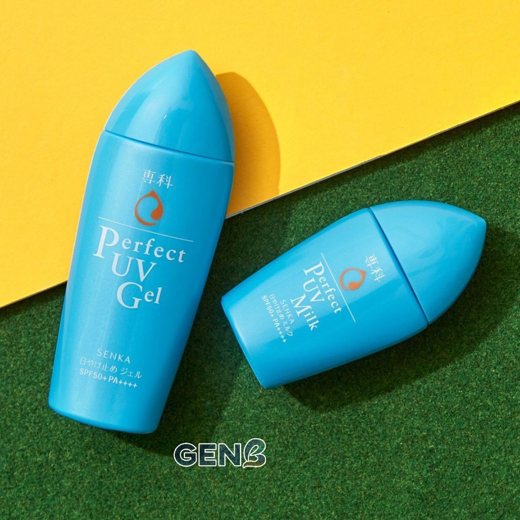 Kem Chống Nắng Senka Perfect UV Milk 40ml, Gel 80g, Essence 50g NHẬT BẢN - Sữa Cho Da Mặt Và Toàn Thân - Mỹ Phẩm GENB