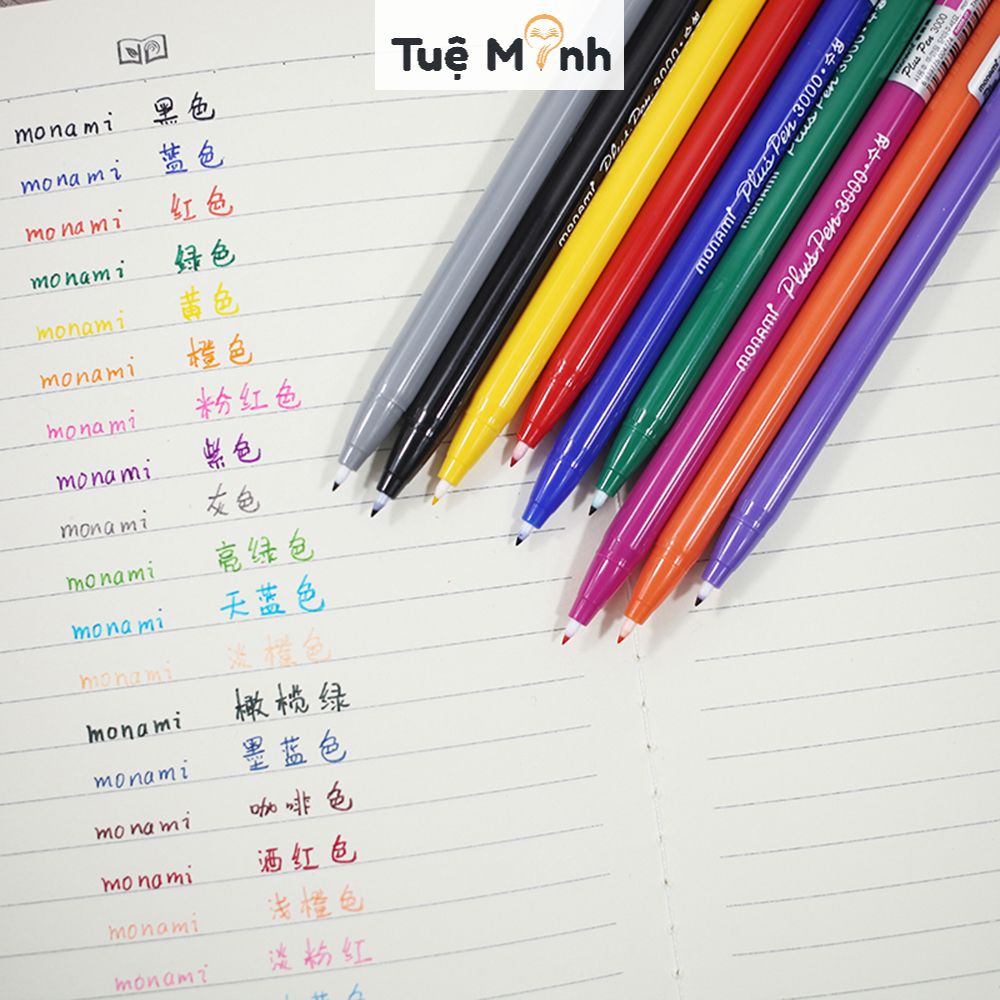 Bút mực nhiều màu Monami viết calligraphy B46 trang trí bullet journal, viết chữ, tô màu chất lượng