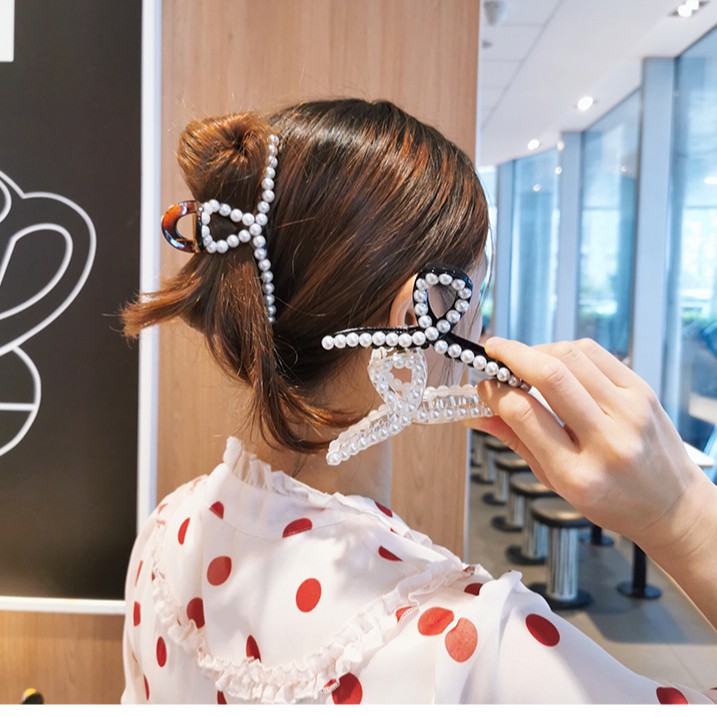 [Rẻ Vô Địch] Kẹp Tóc,  Kẹp Càng Cua Đính Hạt Phong Cách Hàn Quốc Cho Nữ, Bé Gái
