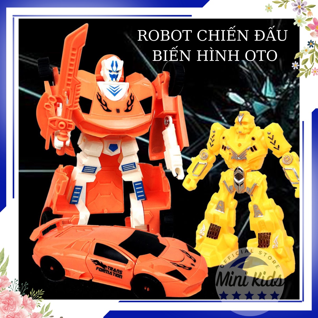 Robot chiến binh biến hình Ô tô, chiến binh người máy lắp ráp xếp hình Robot bumblebee - Đồ chơi MiniKids