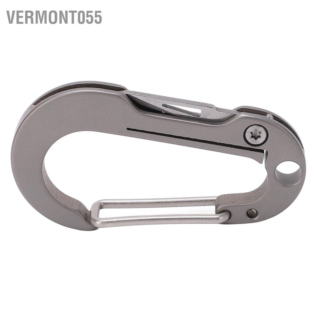 Vermont055 Mini Keychain Dao Hợp kim Titan Di động Đa chức năng Carabiner Gói Mở