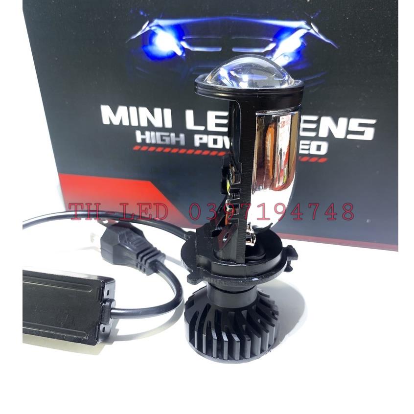 Đèn Pha LED Bi Cầu Mini H4 Y6D Công Xuất 32w Choá Nhôm Lắp Ô tô, Xe Máy