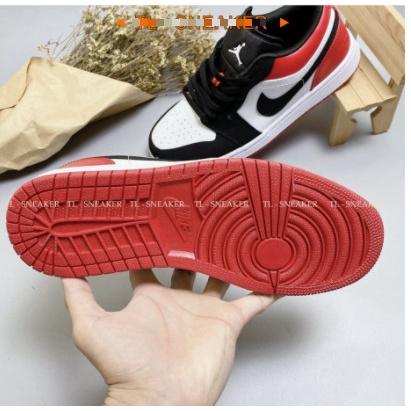 Giày Thể Thao Nam Nữ Jordan JD1 Low Đỏ Đen Cổ Thấp | BigBuy360 - bigbuy360.vn