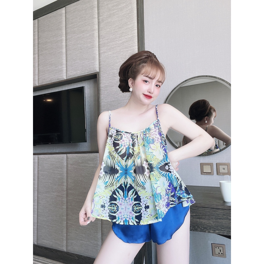 Đồ Ngủ Sexy, Đồ Ngủ Yếm Chiffon Cao Cấp FreeSze 40-60Kg