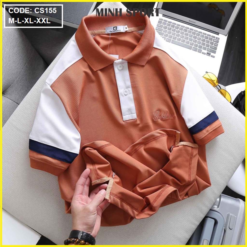 Áo Thun Polo Nam Ngắn Tay Có Cổ Phối Nhiều Màu Đẹp, Mềm Mịn, Mặc Mát mã AO.56