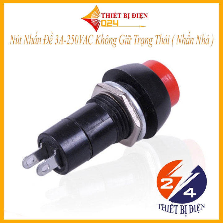 Nút Nhấn Đề 3A-250VAC Không Giữ Trạng Thái ( Nhấn Nhả )