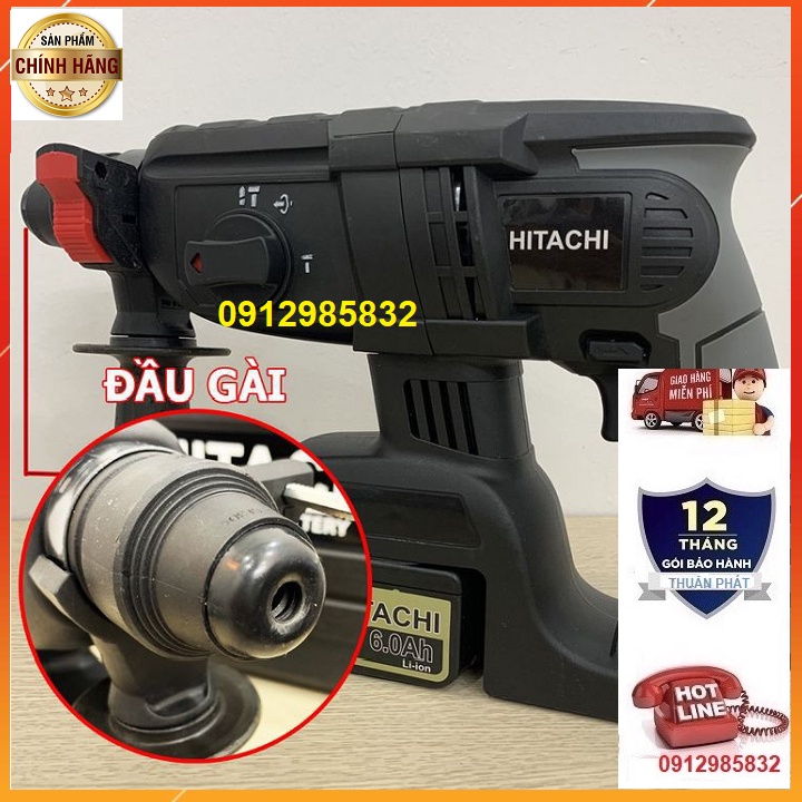 Máy Khoan Bê Tông  Pin HITACHI 118V 3 Chức Năng , máy khoan bê tông không chổi than siêu khỏe siêu bền