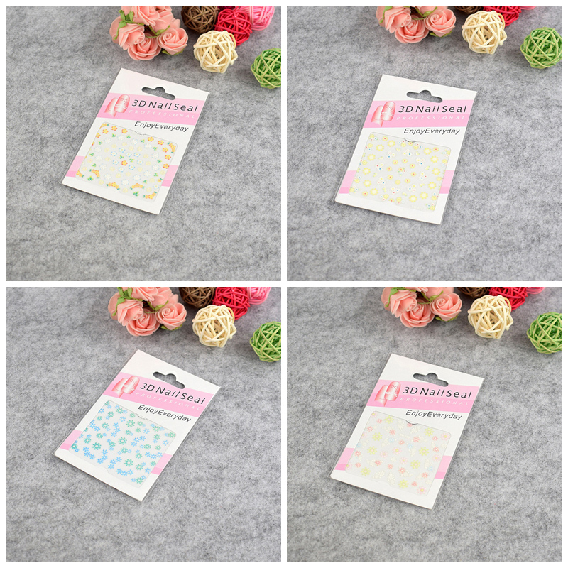 [Hàng mới về] Tờ hình dán họa tiết ngôi sao / hoa / ngôi sao 3D đơn giản dễ thương màu sắc ngẫu nhiên