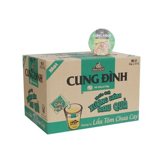 Thùng mì ly cung đình khoai tây lẩu tôm chua cay 24 ly