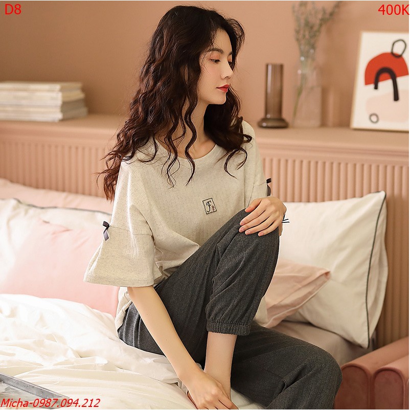 Bộ quần dài thun gân phong cách tối giản - Micha D8