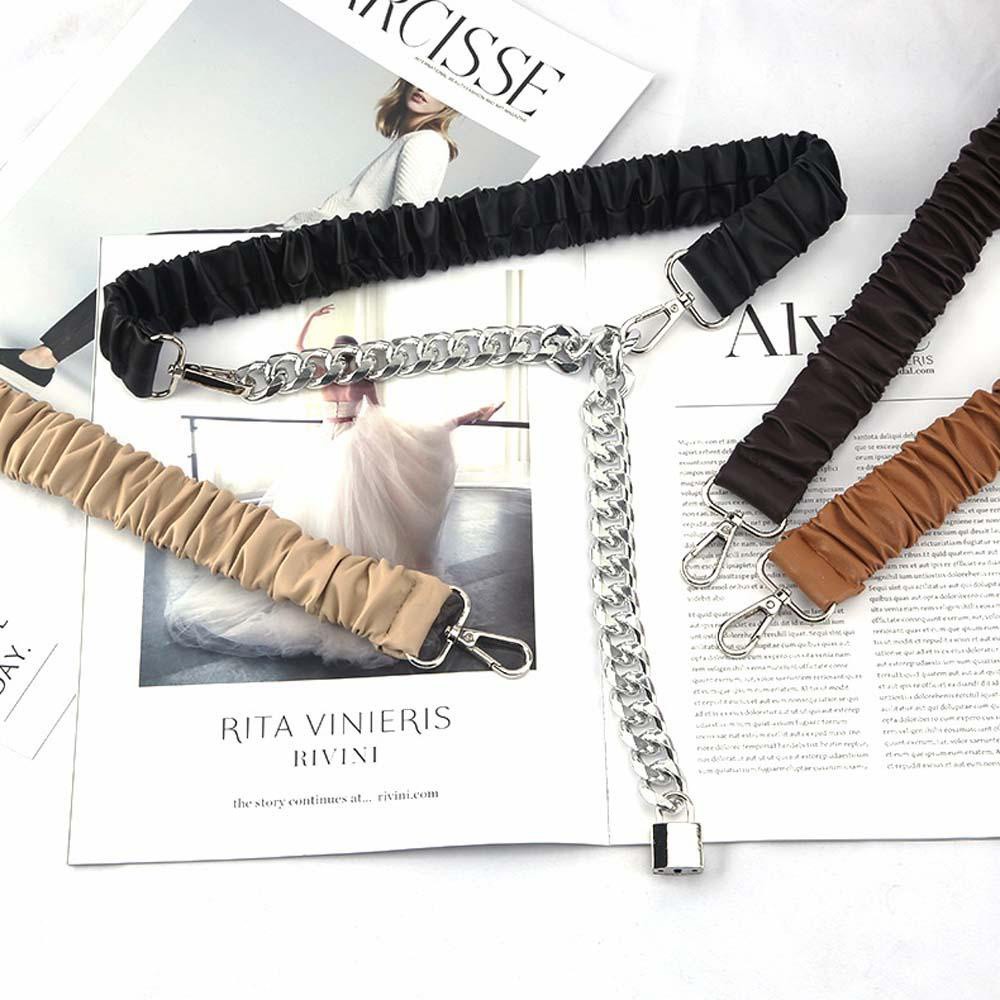 Thắt Lưng Dây Xích Kim Loại Co Giãn Nhiều Màu Thời Trang Âu Mỹ Cho Nữ