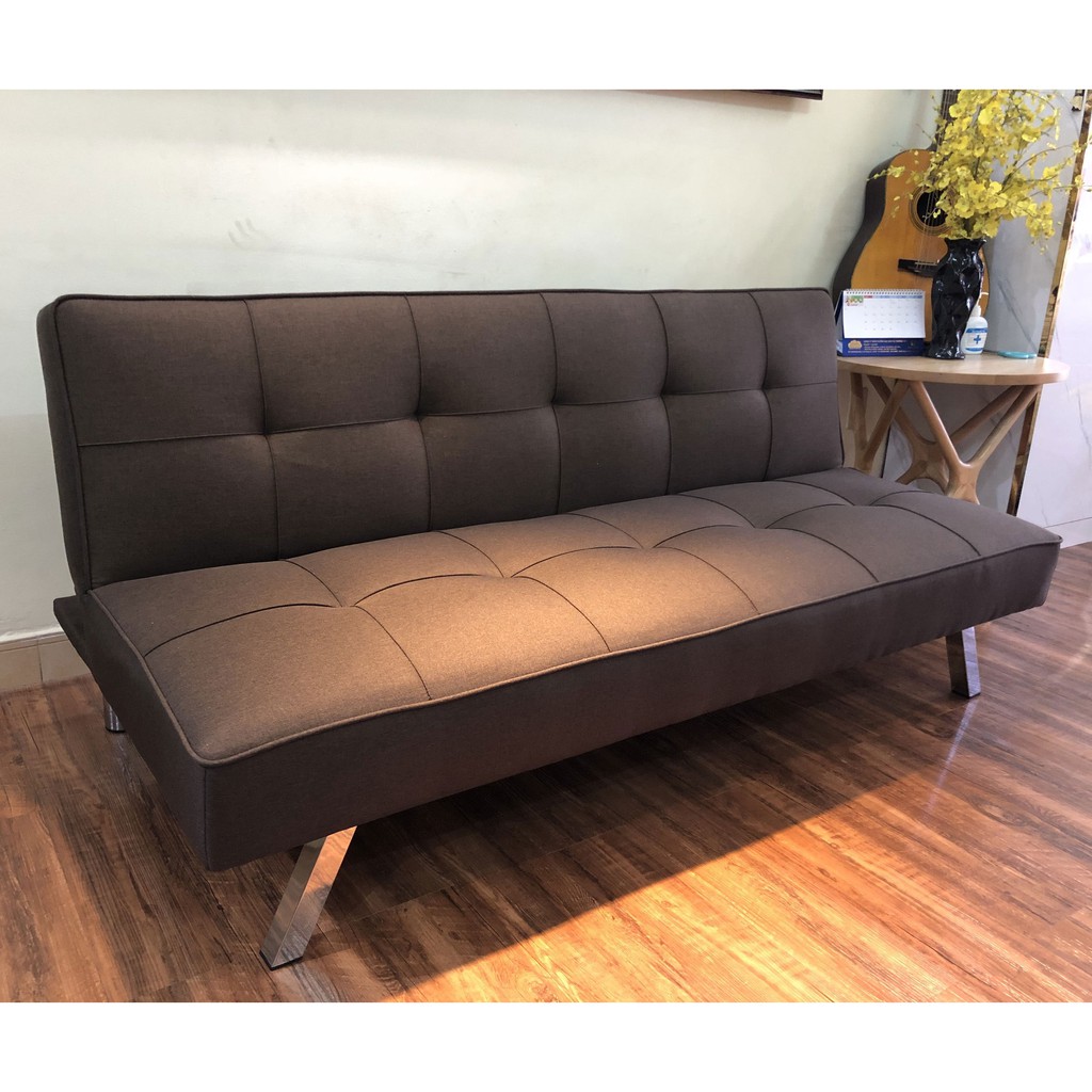 Sofa bed / giường đa năng chân inox nệm có lò xo êm ái ( ship toàn quốc )