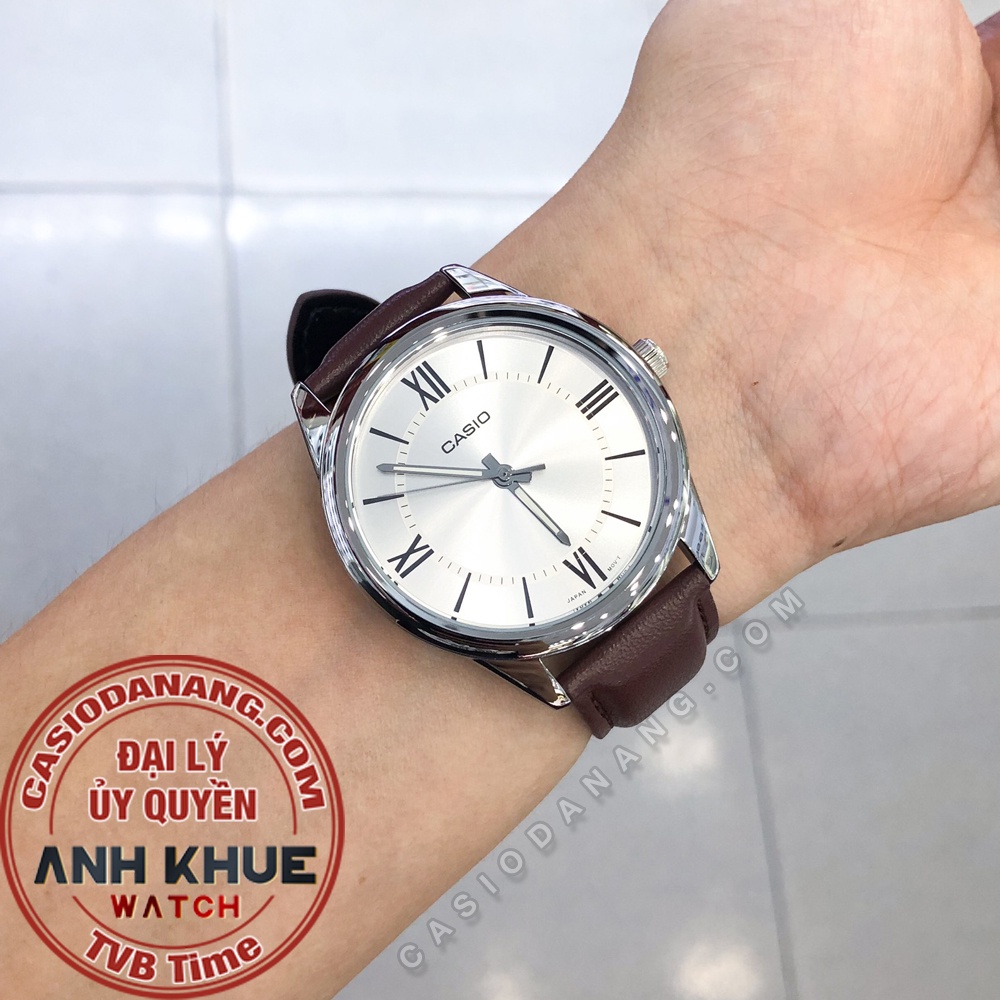 Đồng hồ nam dây da Casio Standard chính hãng Anh Khuê MTP-V005L-7B5UDF (40mm)