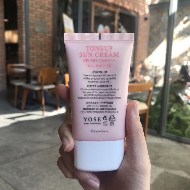 Kem chống nắng dưỡng trắng Yose Toneup Sun Cream  SPF 50+ PA++++
